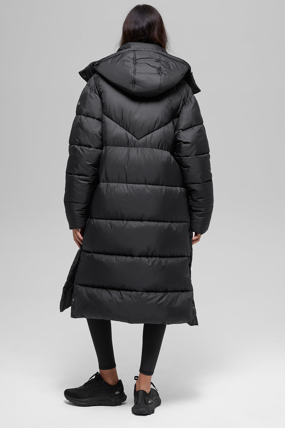 Gold Rush Puffer Trench - Black