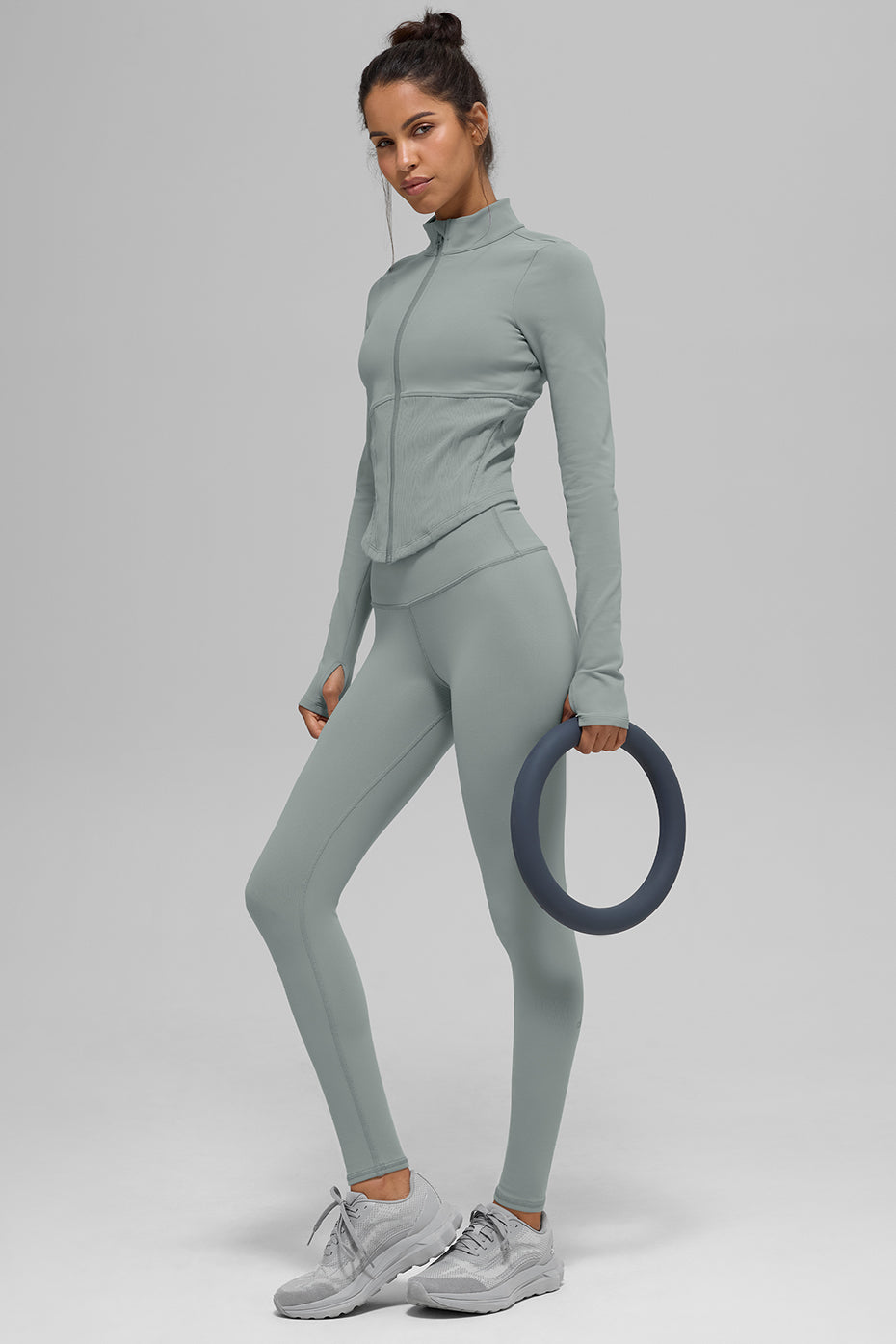 Airbrushed full zip corset jacket