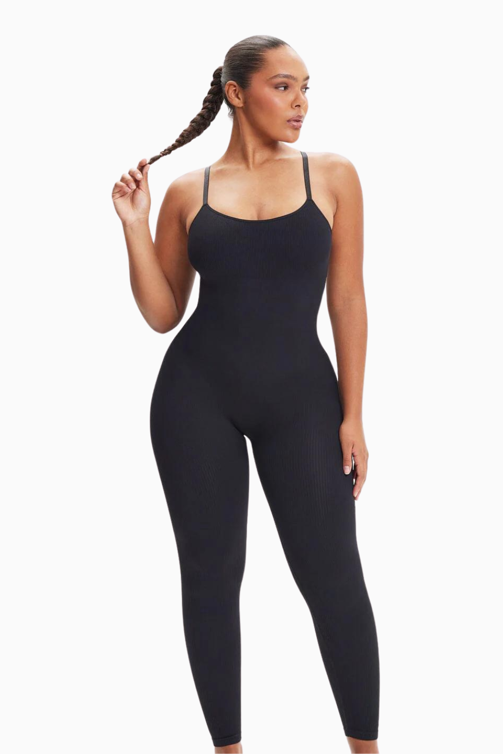 SEAMLESS DIAZ jumpsuit Black/Brown