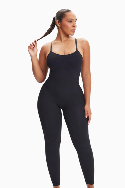SEAMLESS DIAZ jumpsuit Black/Brown