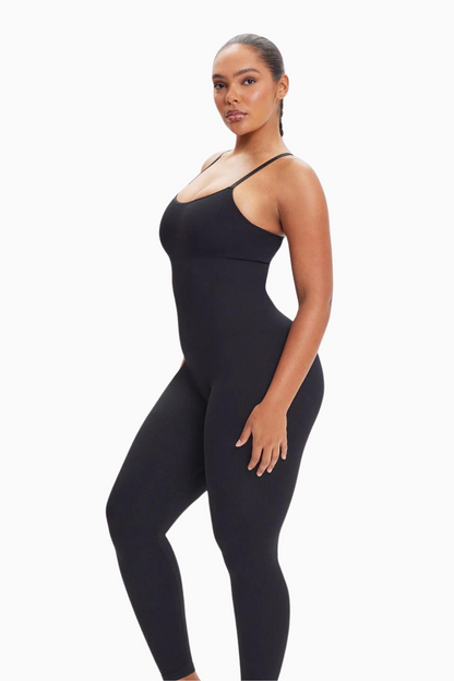 SEAMLESS DIAZ jumpsuit Black/Brown