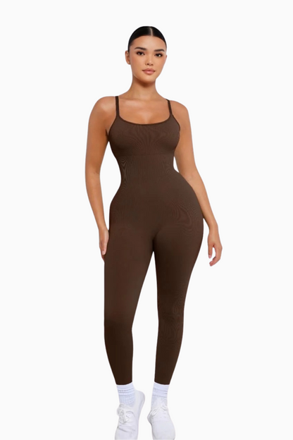 SEAMLESS DIAZ jumpsuit Black/Brown