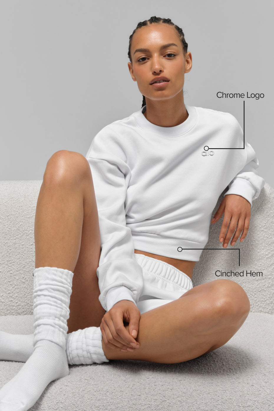 Accolade Best Seller Cropped Crew Neck Sweater