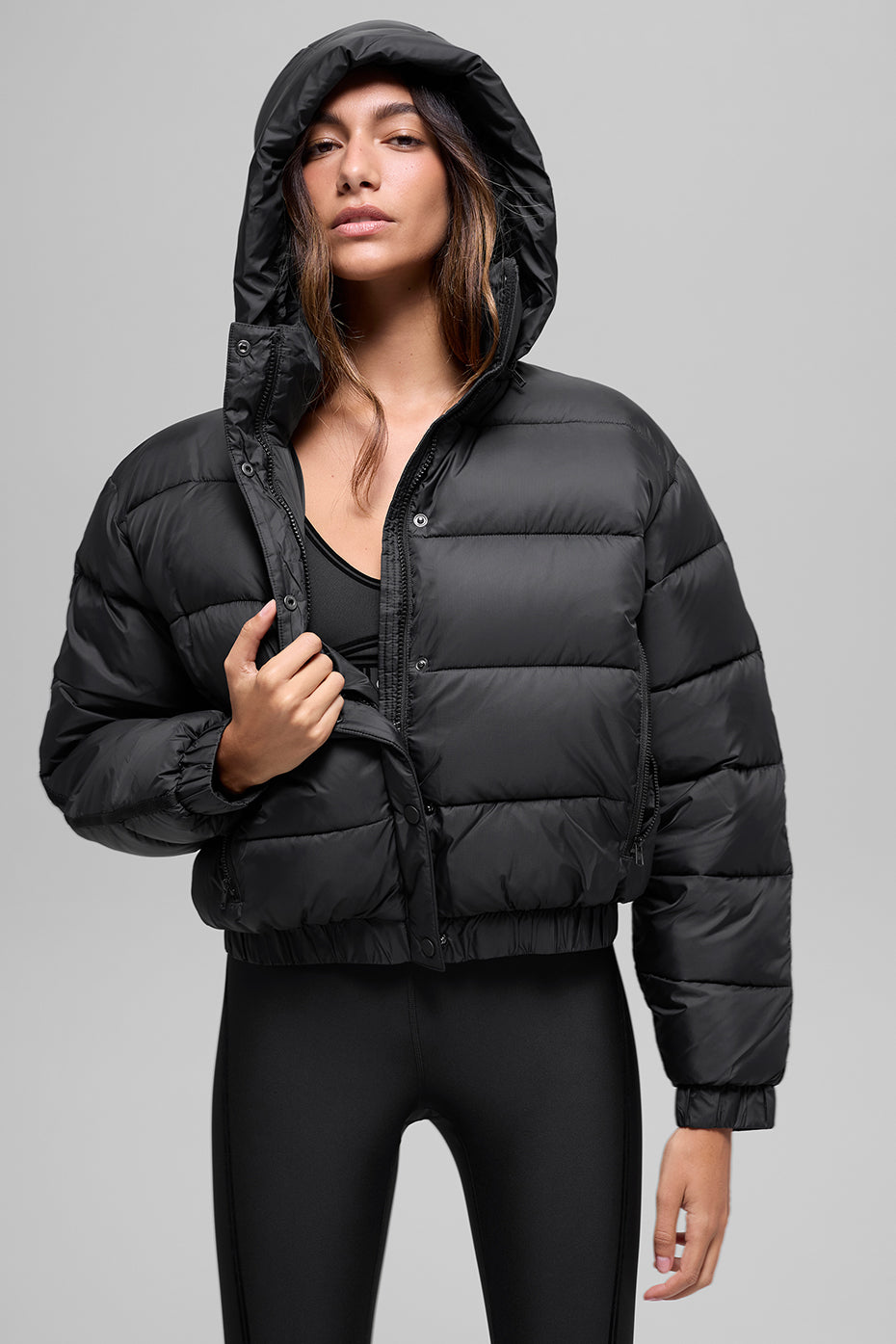 Aspen Love Puffer Jacket - Black