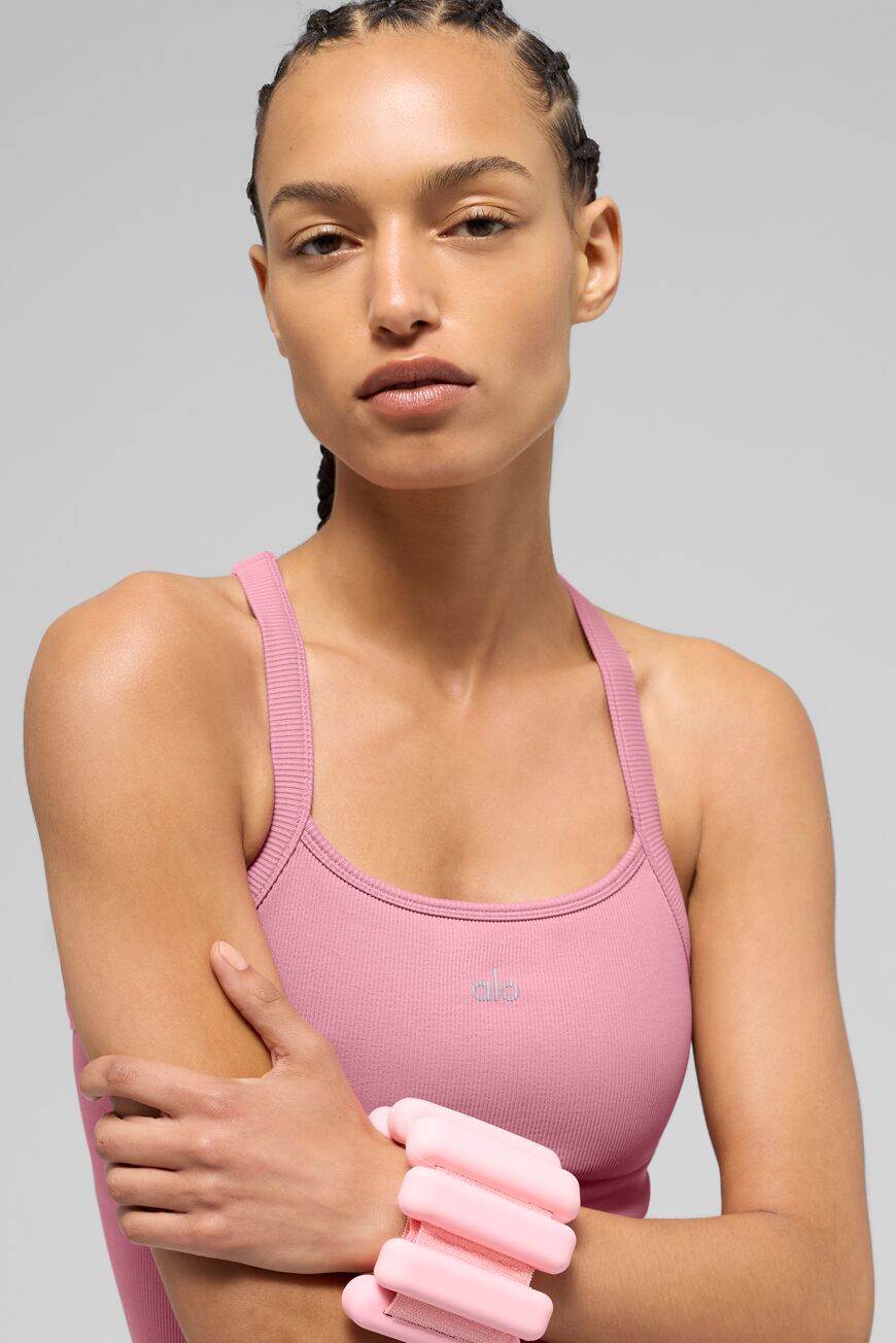 Seamless ribbed bra tank top