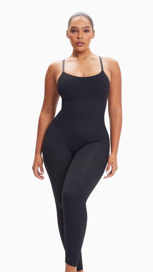 SEAMLESS DIAZ jumpsuit Black/Brown